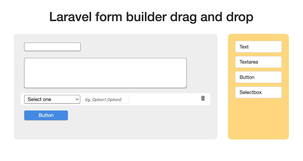 Laravel Form Builder using Drag and Drop Phppot