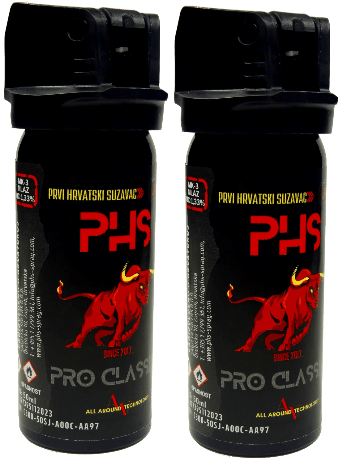 PEPPER SPRAY PHS PRO Classic MC 1,33, 50ml (MK3) Pepper Sprays PHS