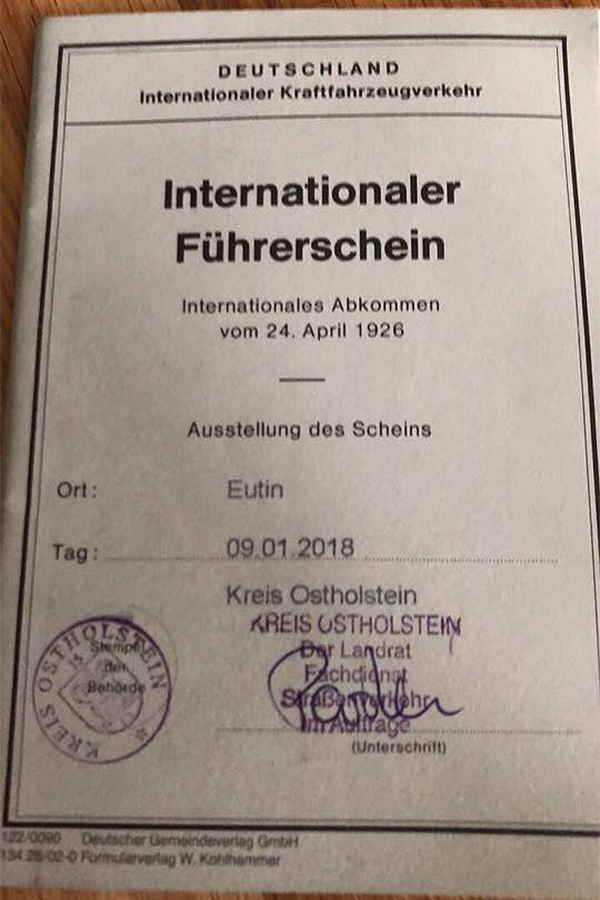 Deutscher internationaler Führerschein Aktuell