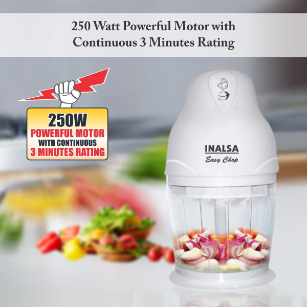Inalsa Easy Chop 250Watt Electric Mini Chopper (White) phukuli
