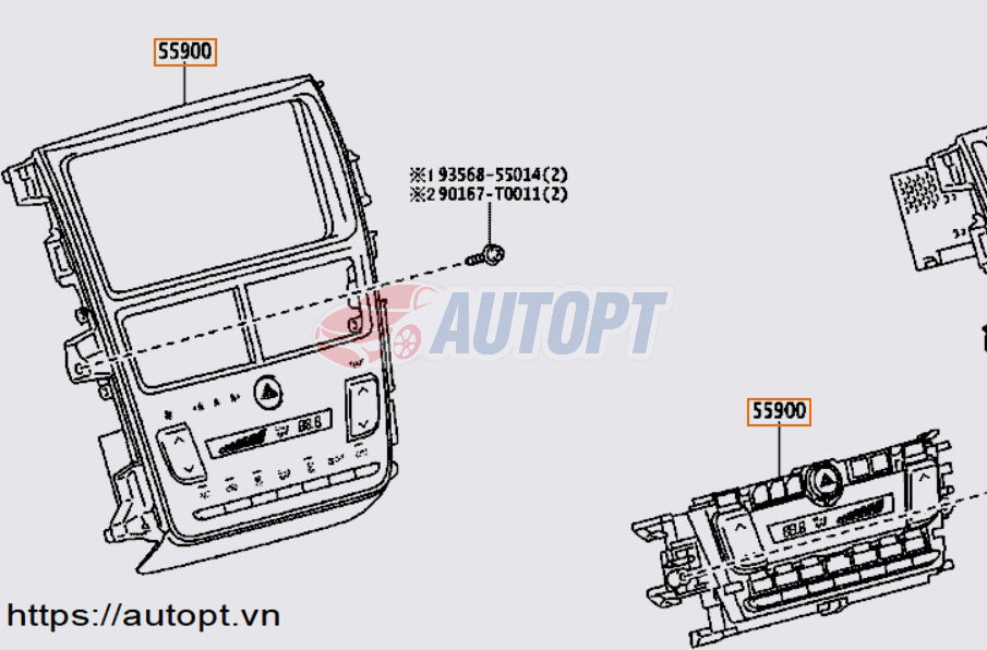 CÔNG TẮC ĐIỀU HÒA TOYOTA VIOS 20192020 Phụ tùng ô tô AutoPT