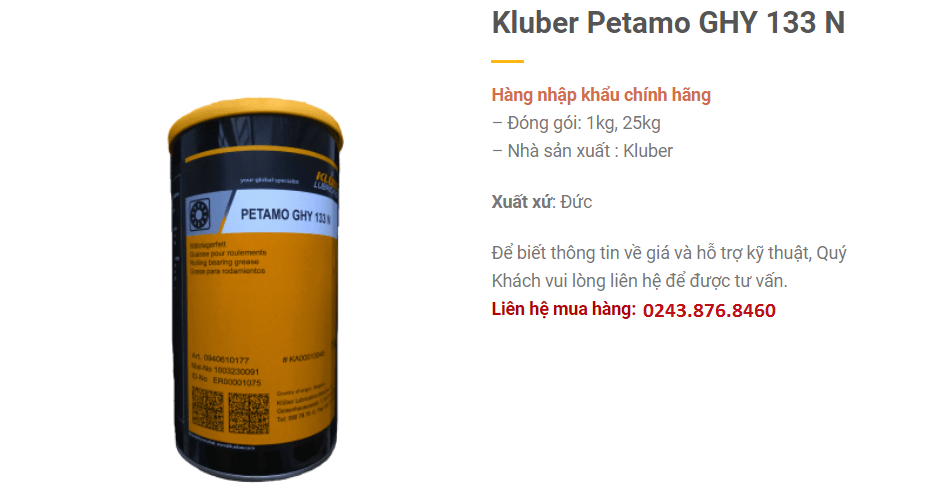 Kluber Petamo GHY 133 N