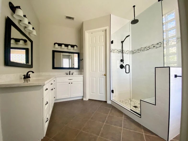 Shower Pony Wall Design Ideas