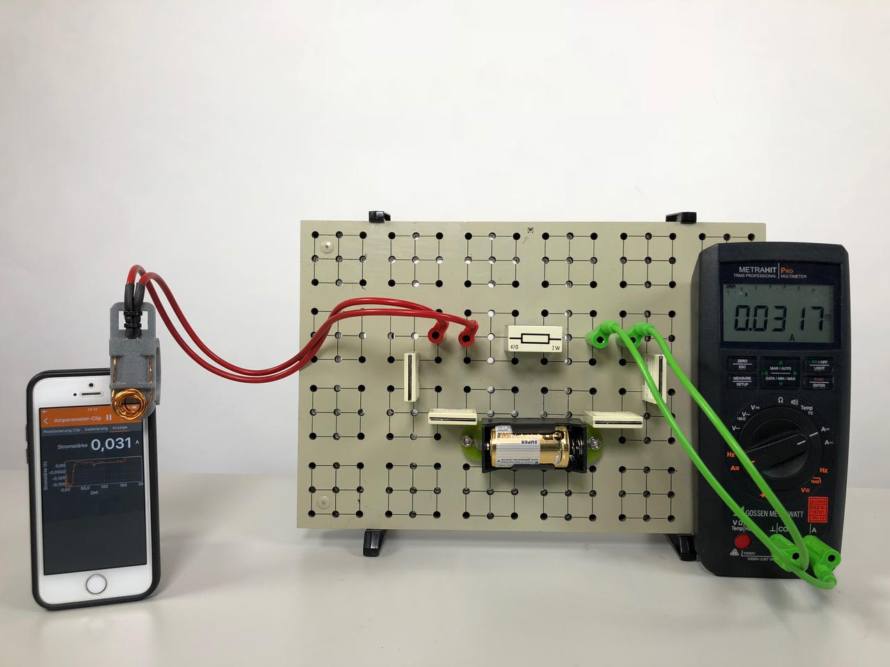 Measuring currents with a coil phyphox