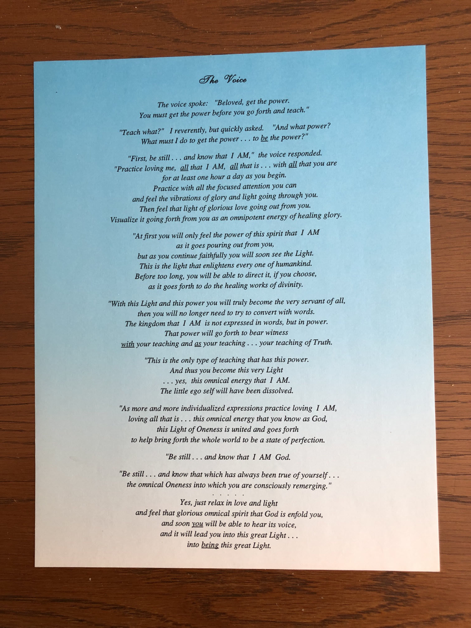 The Voice Physically Immortal