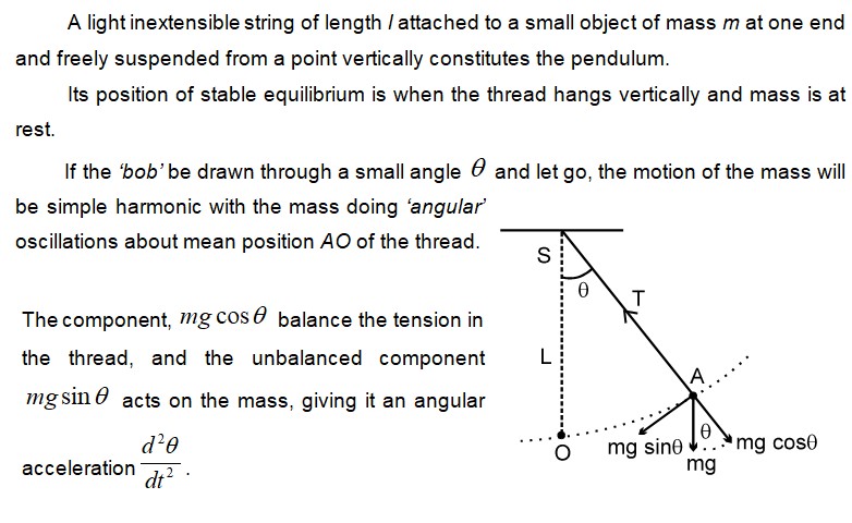SIMPLE HARMONIC MOTION – ISC PHYSICS