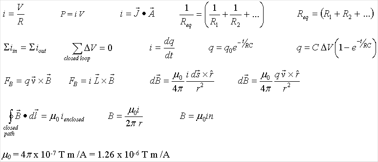 Physics 2049 Final Exam notes