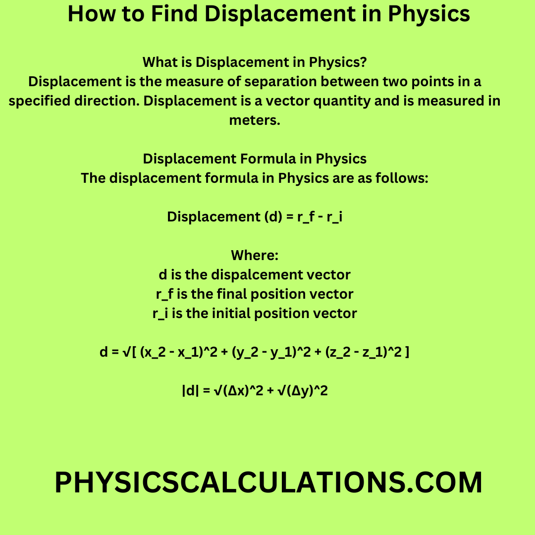 How to Find Displacement in Physics