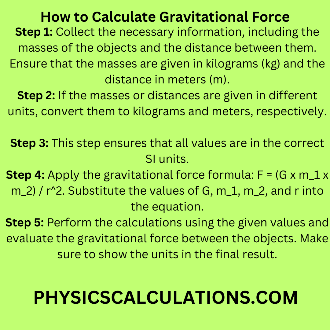 How to Calculate Gravitational Force