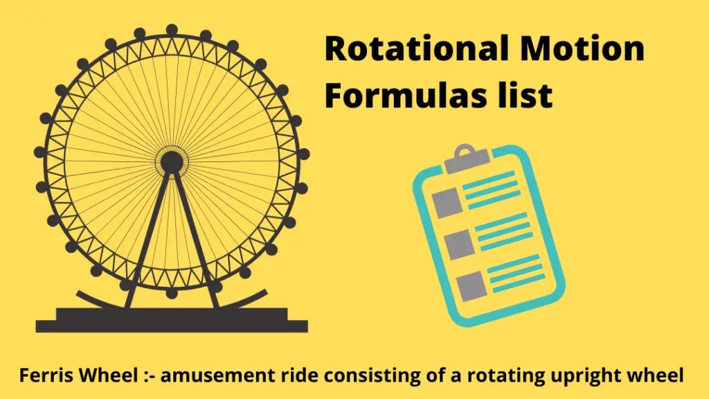 Rotational Motion Formulas list physicscatalyst's Blog