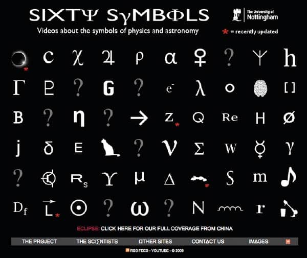 Web life Sixty Symbols Physics World