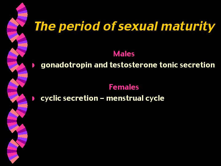 The period of sexual maturity