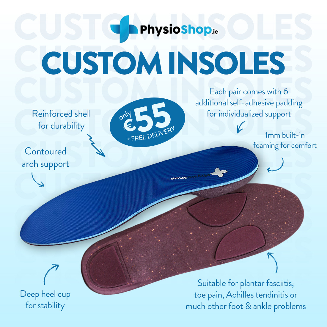 Physio Orthotic Insole Physio Shop Ireland Equipment Massage gun