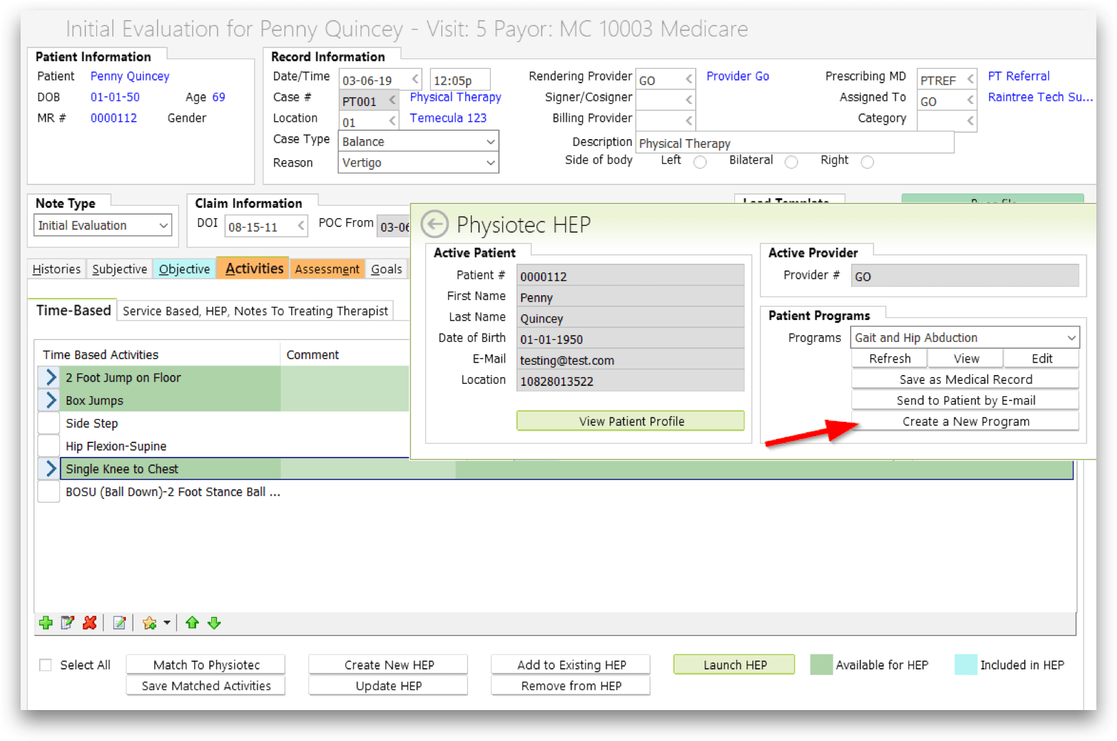 Physiotherapy Exercise Software Home Exercise Program Physiotec