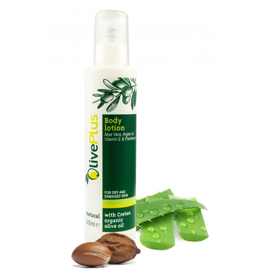 Body lotion Aloe Vera Extra virgin olive oil and products from Crete
