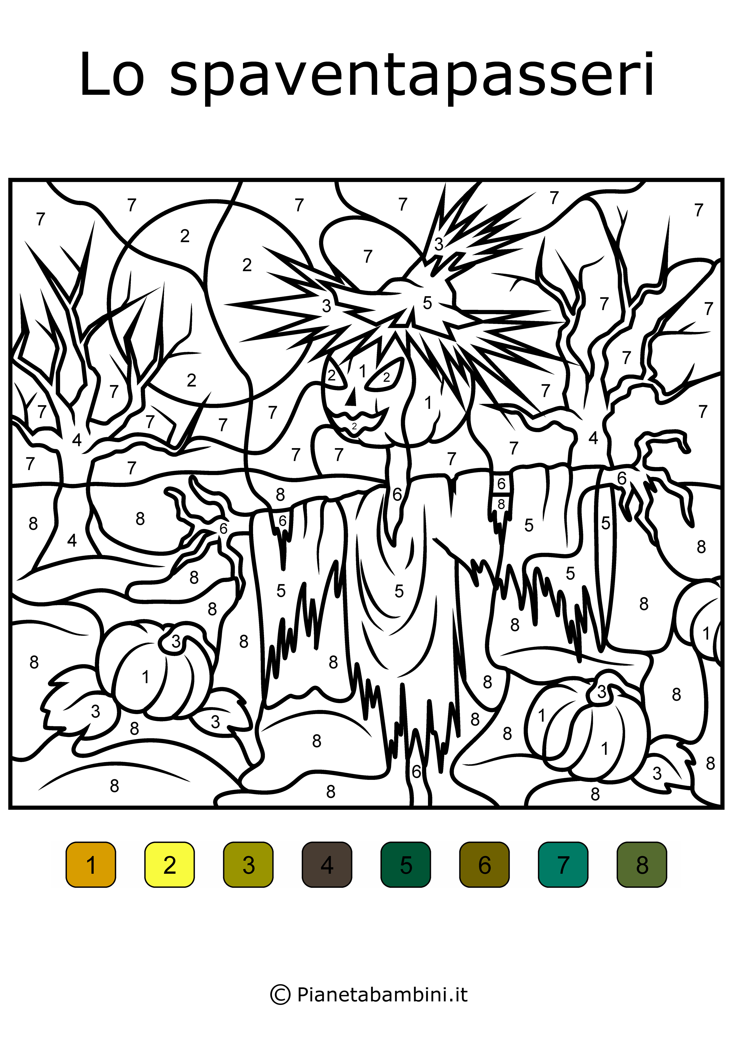 Conta e Colora da Stampare Disegni da Colorare in Base ai