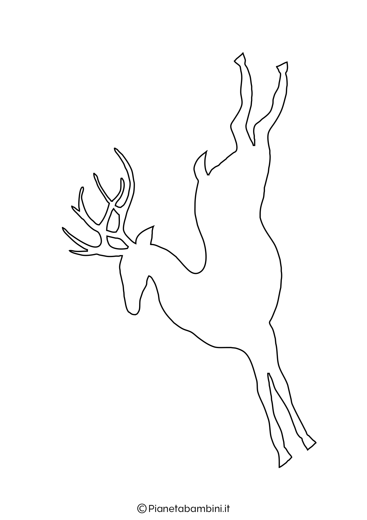 22 Sagome di Renne da Stampare e Ritagliare