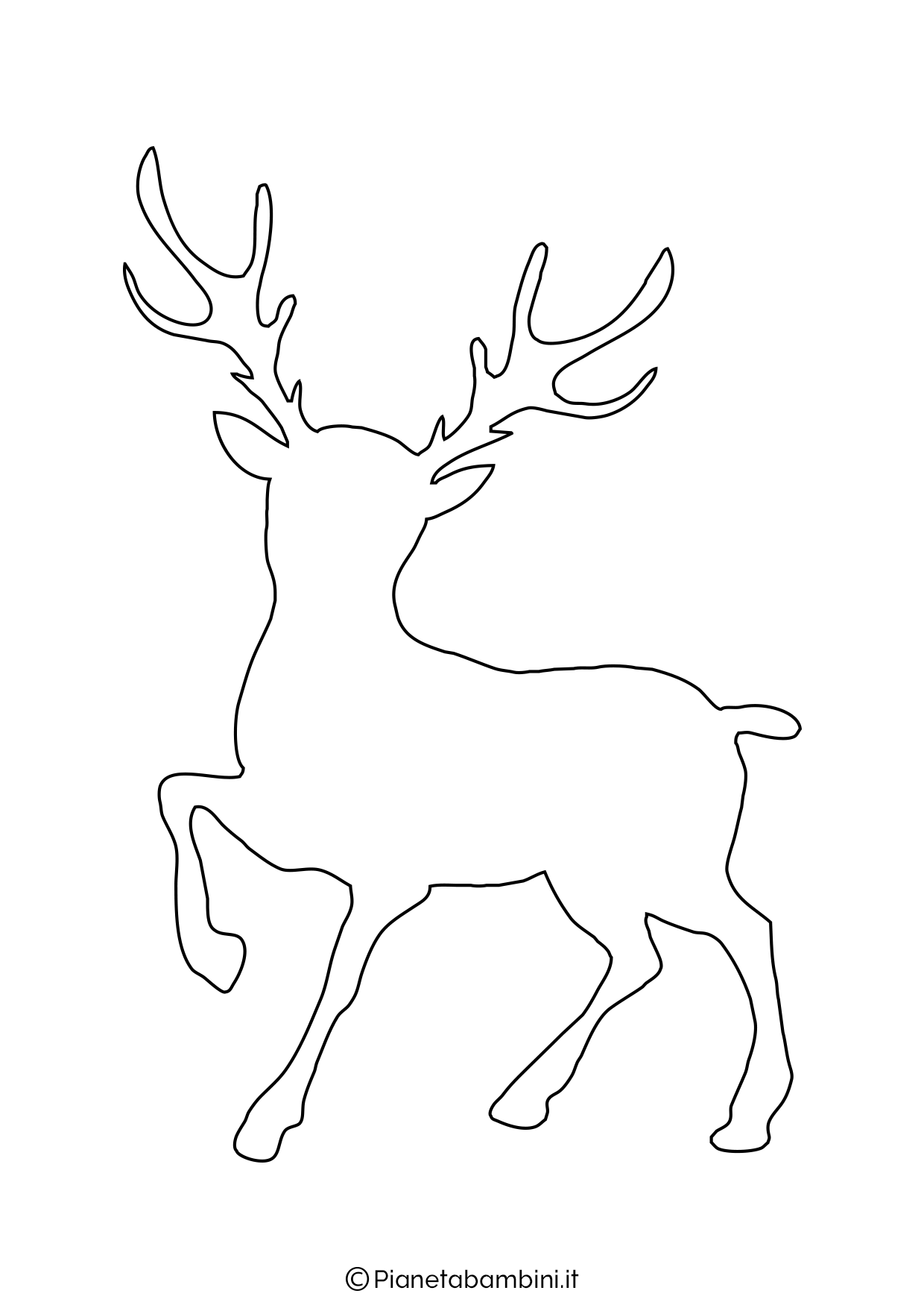 22 Sagome di Renne da Stampare e Ritagliare