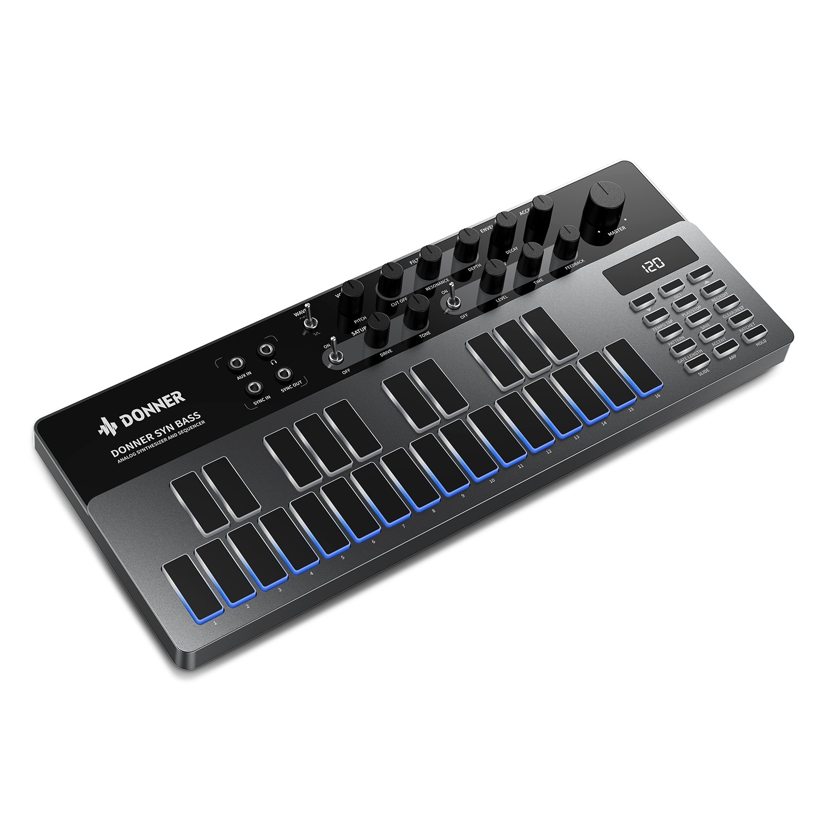 Donner B1 analog bass synth and sequencer released Piano & Synth Magazine