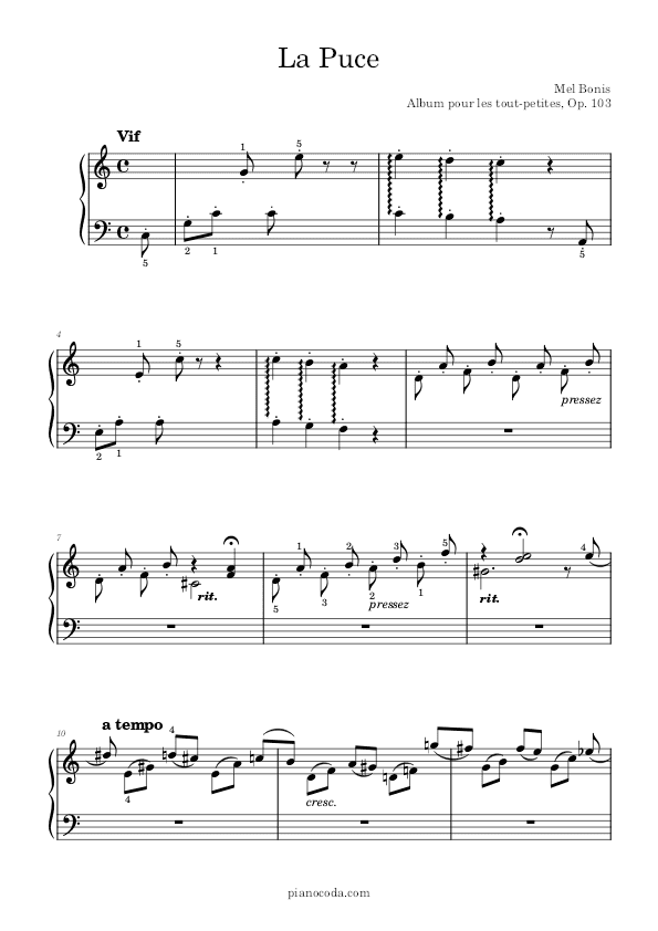 La Puce Free PDF Sheet Music
