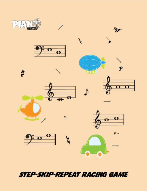 StepSkipRepeat Racing Game Piano Heroes