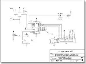 DS1820 TEMPERATURE SENSOR CIRCUIT PIC16F84 ASSEMBLY