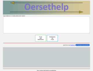 Access Oersethelp.nl. Fryske Oersethelp — Eenvoudig Vertalen Van Fries Naar Nederlands En Omgekeerd
