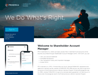 Access shareholder.primerica.com. Primerica Shareholder Account Manager