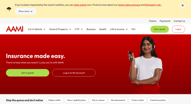 Aami Travel Insurance travel cubes au