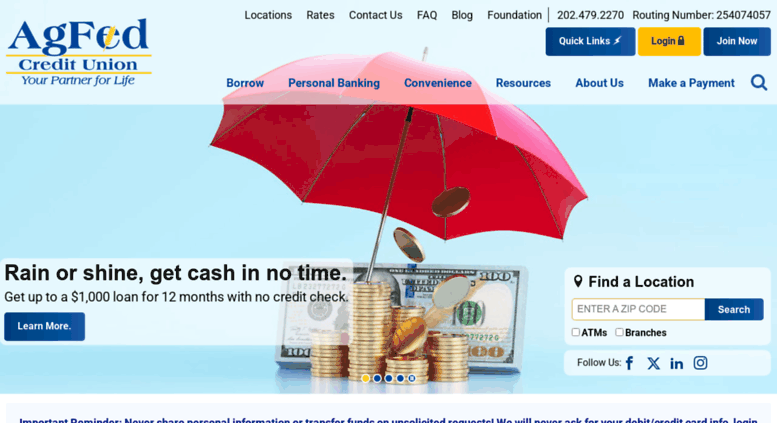 Access Your Partner for Life Agriculture Federal