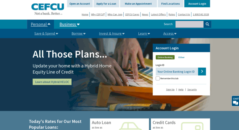 Access Home Page CEFCU