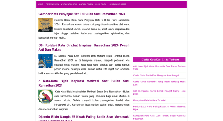 Kumpulan Kata Romantis Puasa Terbaru - Ala Model Kini