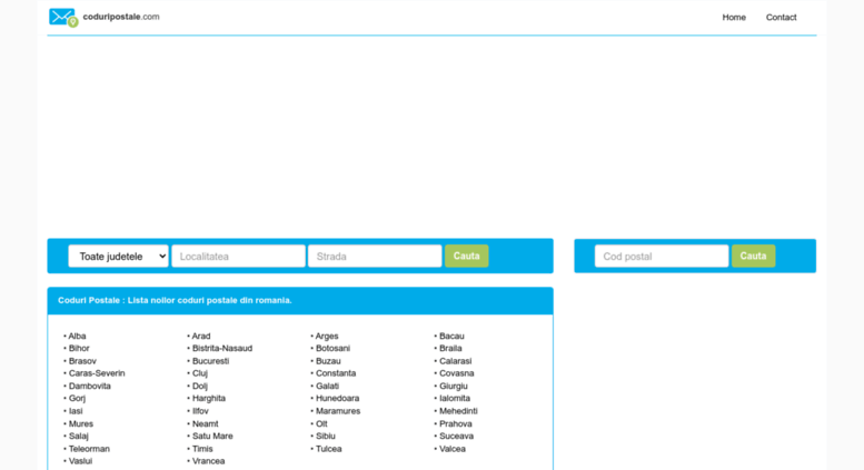 Access Coduri postale Cauta cod postal, Romania