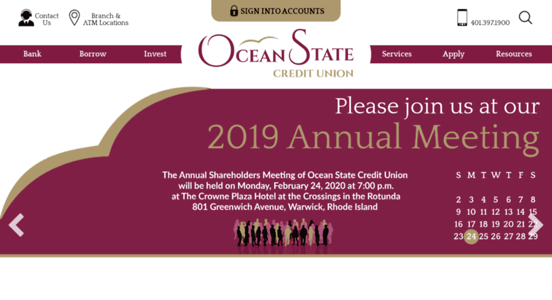 Access Ocean State Credit Union Home