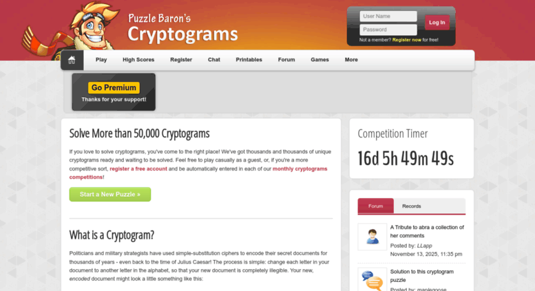 Access Cryptogram Puzzles by Puzzle Baron