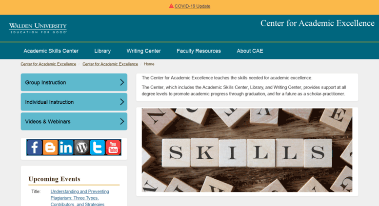 Access css.waldenu.edu. Home Center for Academic Excellence