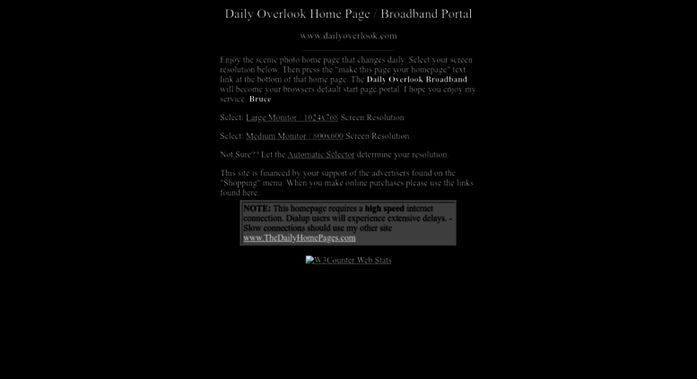 Access Daily Overlook Home Page / Broadband Portal