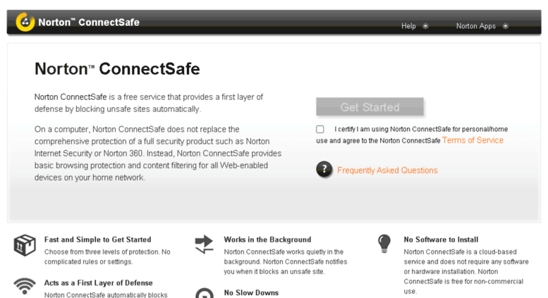 Access Norton ConnectSafe