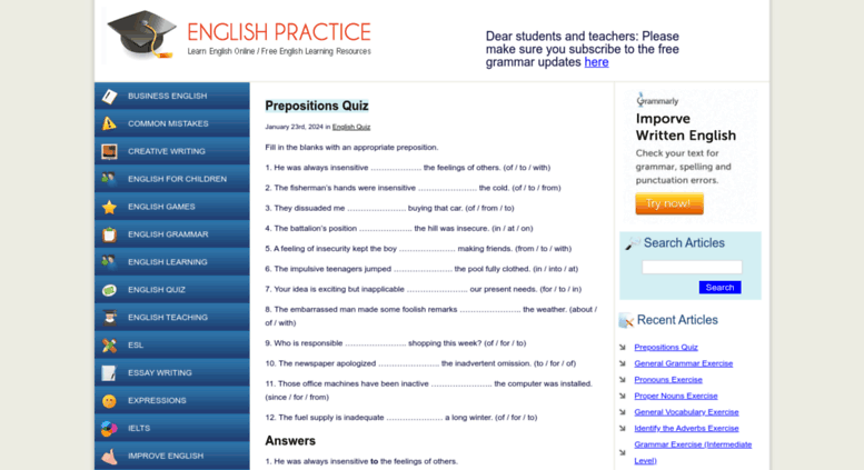 Practice your English reading skills with our great resources!