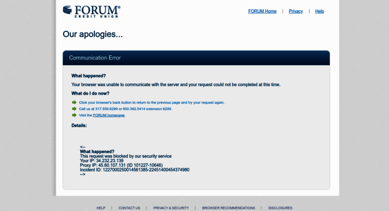 Access FORUM Credit Union Log In