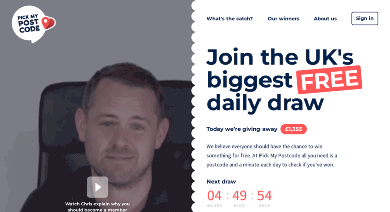 Access Pick My Postcode! Formerly Free Postcode Lottery 100 Free