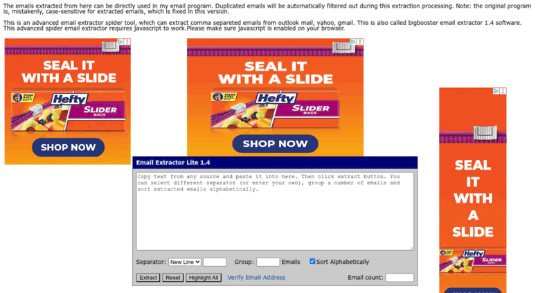 Access Email Extractor Lite 1.4