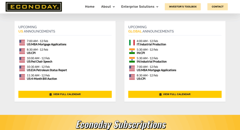 2023 economic calendar econoday Access 2018 Economic Calendar