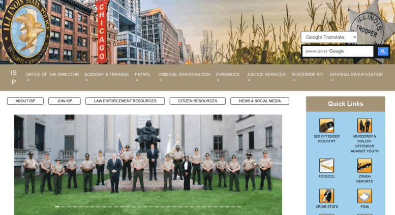 Access isp.state.il.us. Illinois State Police Home Page
