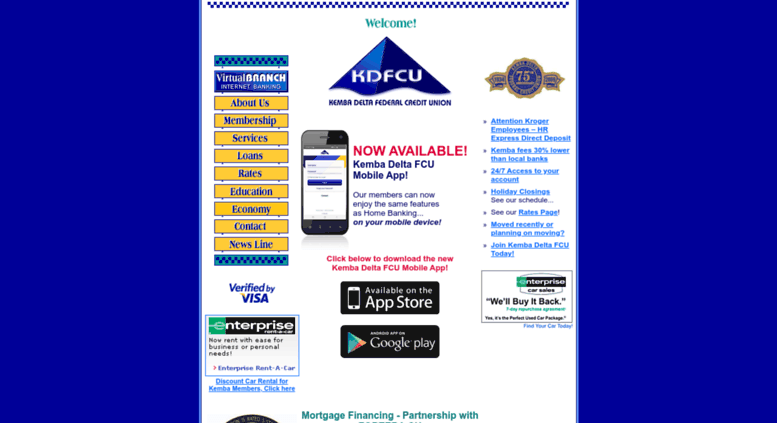 Access Kemba Delta Federal Credit Union Home Page