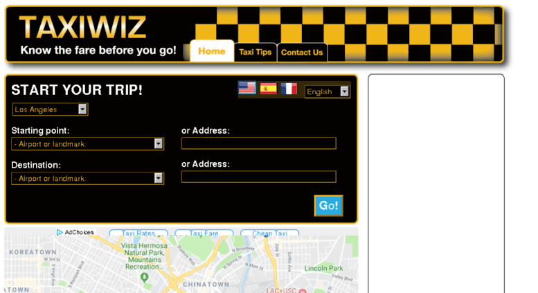Access Los Angeles Taxi Fare Finder
