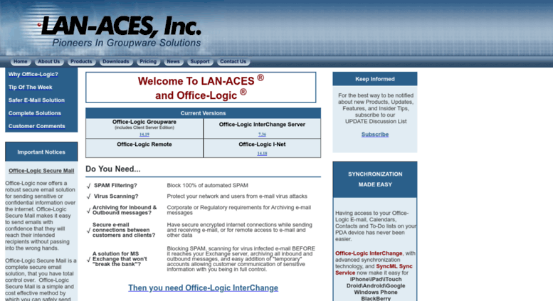 Access LANACES Home Page