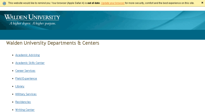 Access libraryguides.waldenu.edu. Walden University