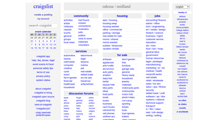 Access Craigslist Odessa Midland Jobs