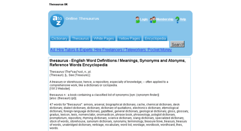 Synonyms and Antonyms of Words Thesaurus.com